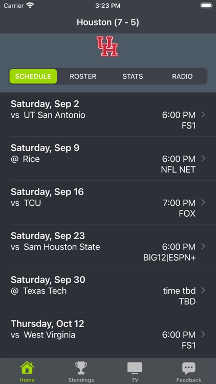 Houston Football App