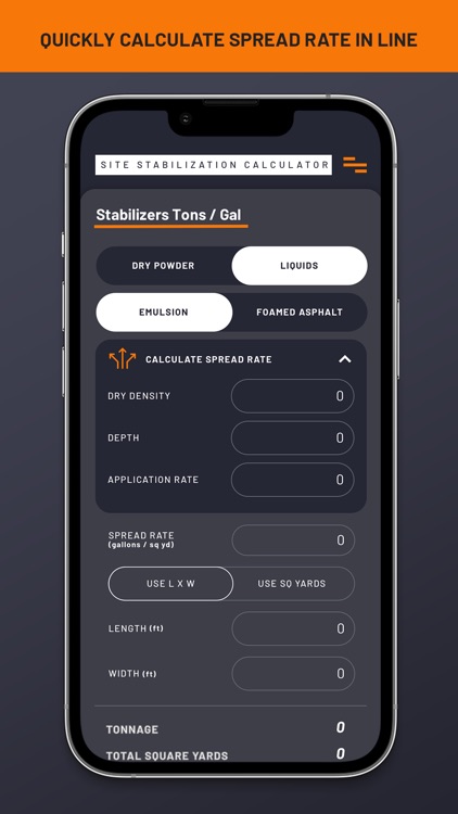 Site Stabilization Calculator