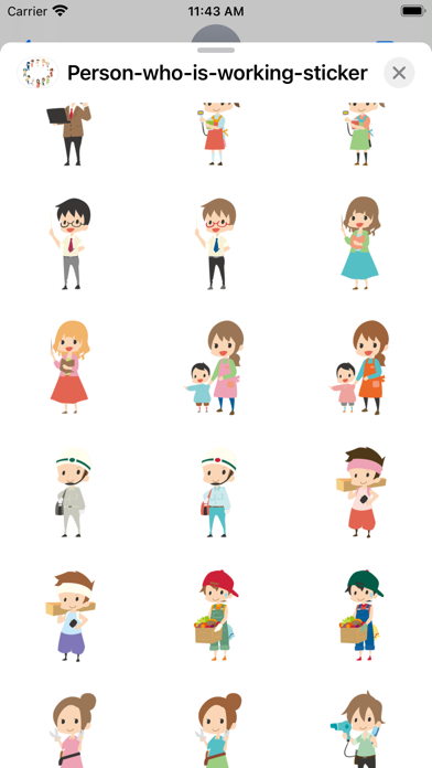 Person who is working sticker Screenshot
