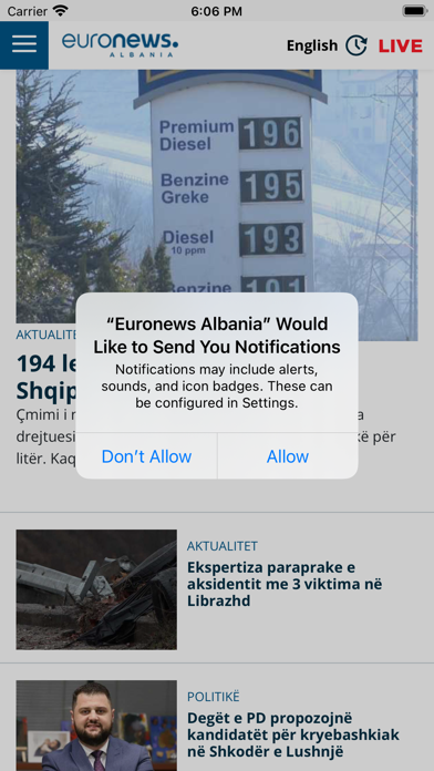 Euronews Albania Screenshot