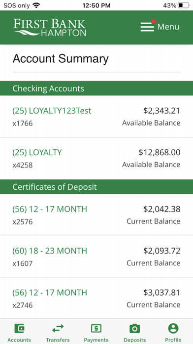 First Bank Hampton Screenshot