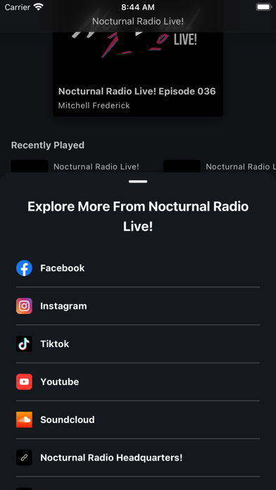 Nocturnal Radio Live! Screenshot