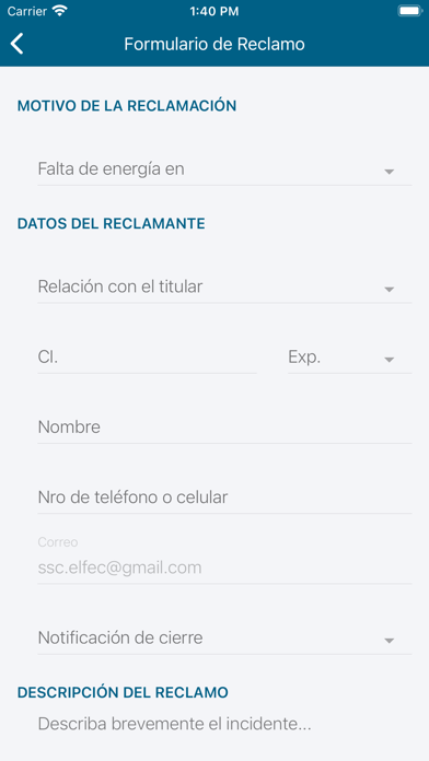 Elfec Móvil Screenshot