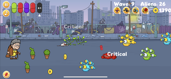 Granny Pills Defend Cactuses