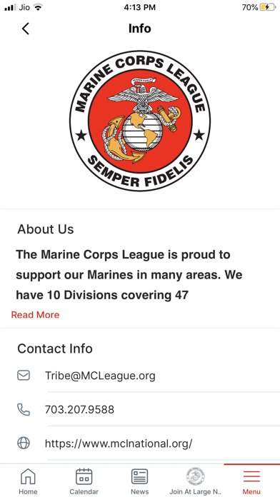 Marine Corps League Screenshot