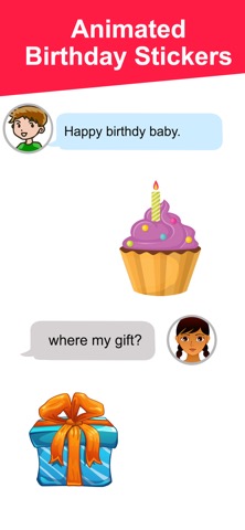 Animated Birthday Sticker Packのおすすめ画像2