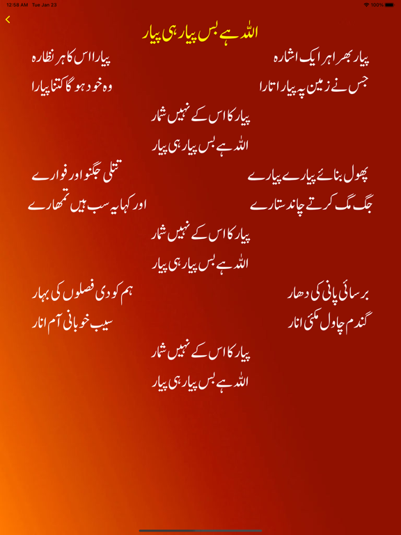 Screenshot #5 pour Kids Rhymes - Kids Urdu Poetry