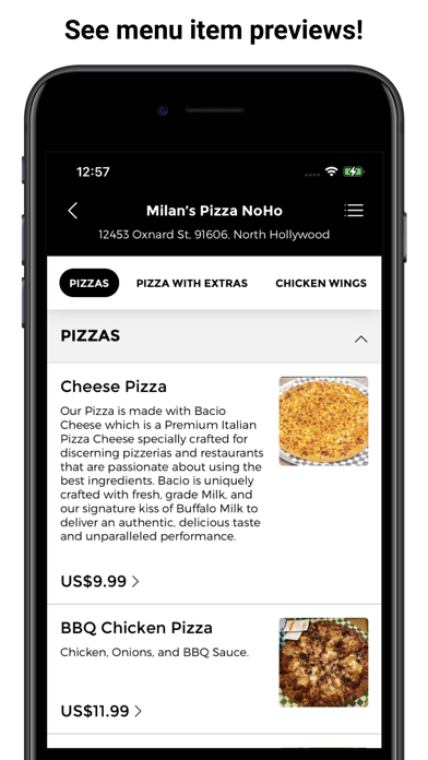Milan’s Pizza NoHo Screenshot
