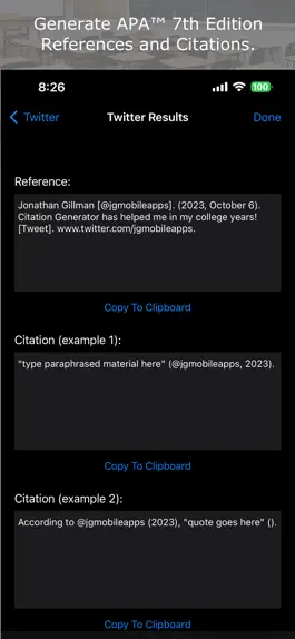 Game screenshot Citation Generator apk