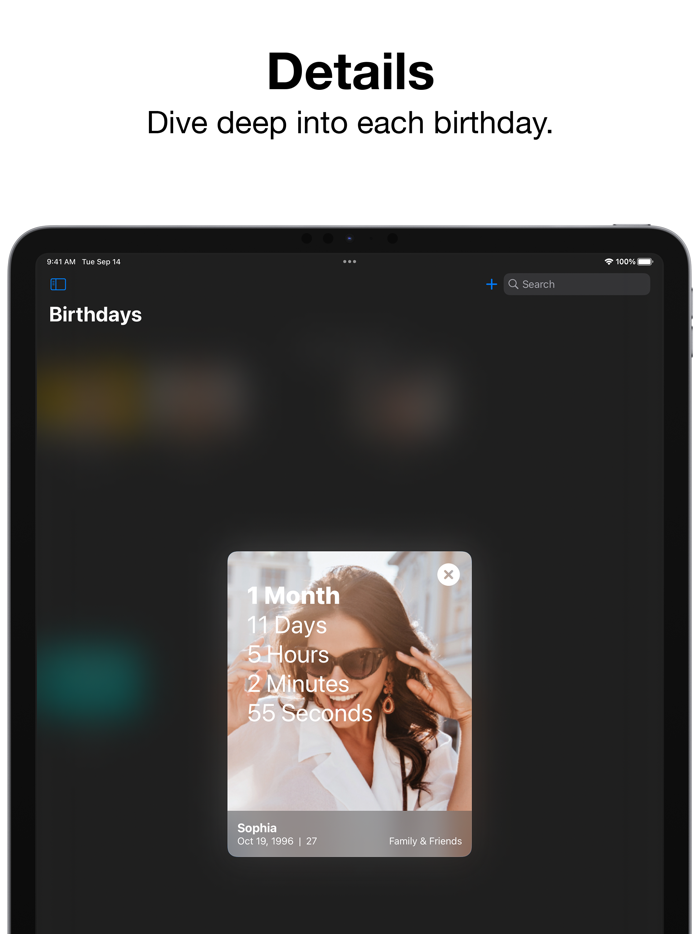 Birthday Reminder Widget and App