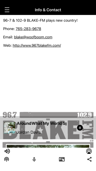 96-7 & 102-9 BLAKE-FM Screenshot
