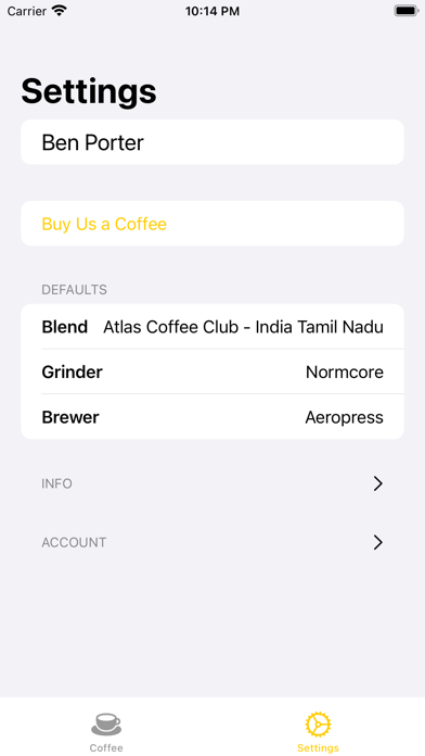 Caffeinate - Log Your Brew Screenshot