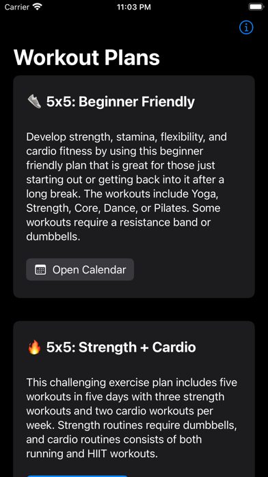 Workout Calendars for Fitness+ Screenshot