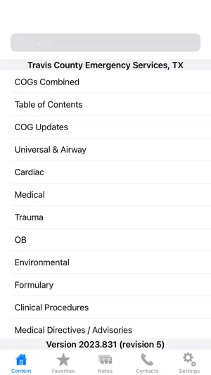 TC Emergency Services COGs screenshot 2