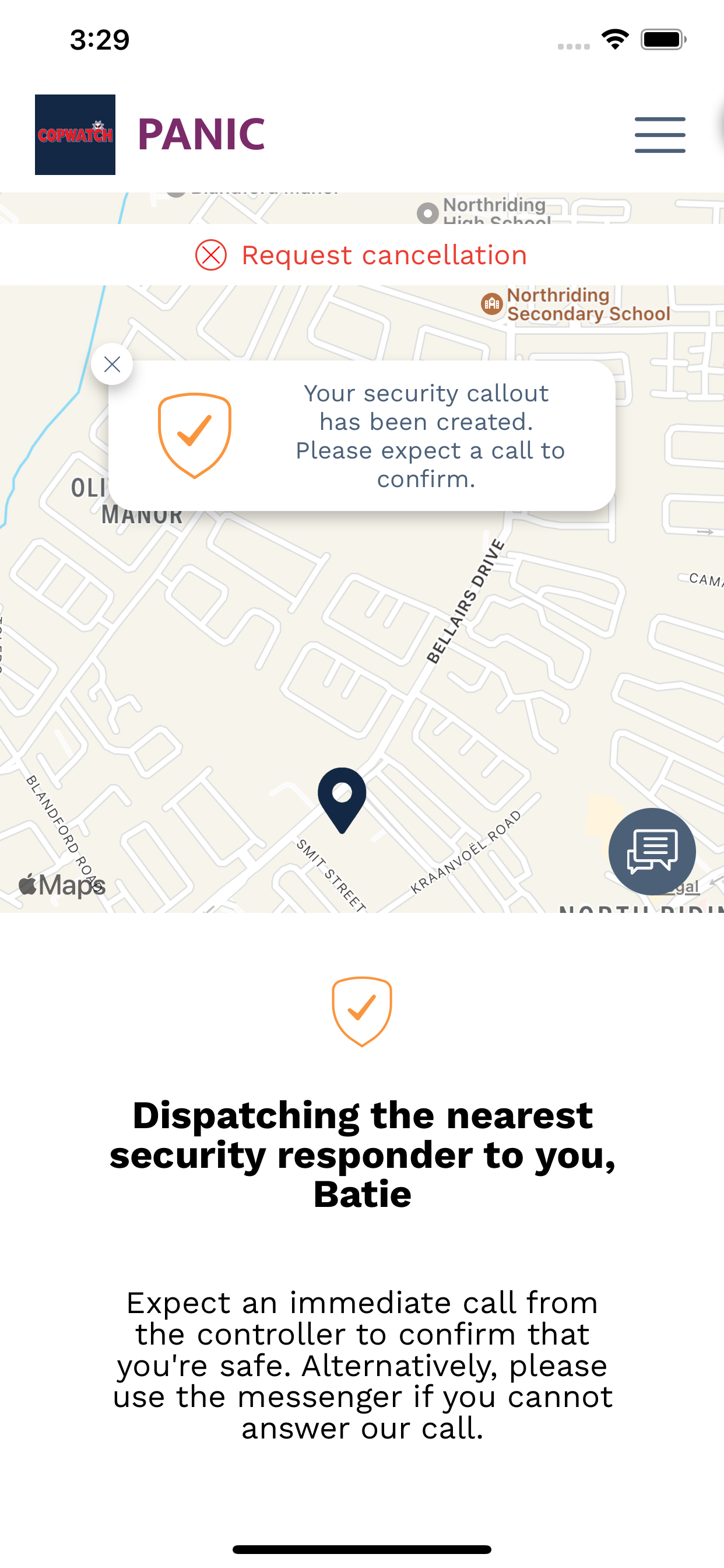 Copwatch Panic App