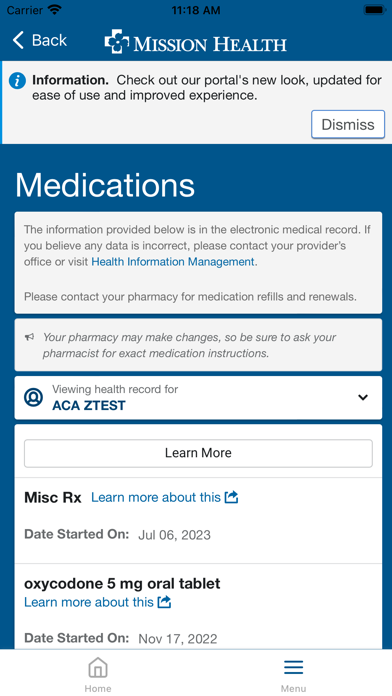 Mission Patient Connect Screenshot