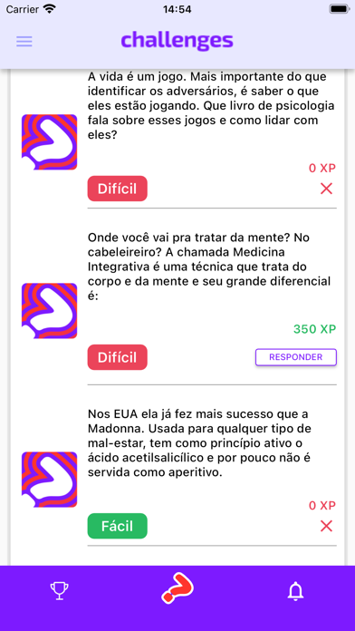 ChallengesQuiz Screenshot