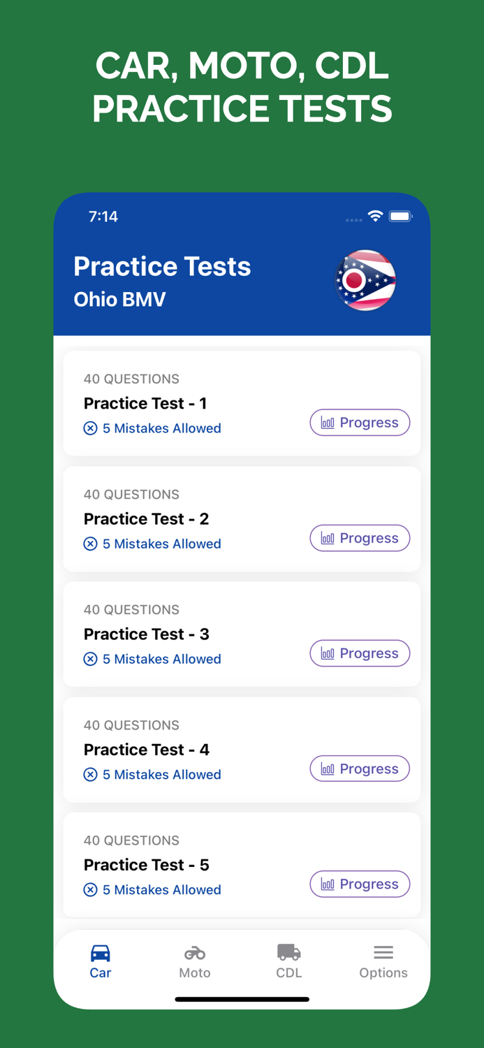 Ohio BMV Permit Practice Test