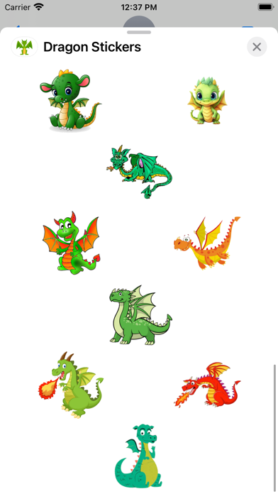 Screenshot #2 pour Dragon Stickers