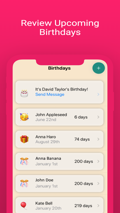 Happi - Birthday Reminder Screenshot