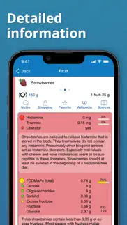 food intolerances iphone screenshot 1