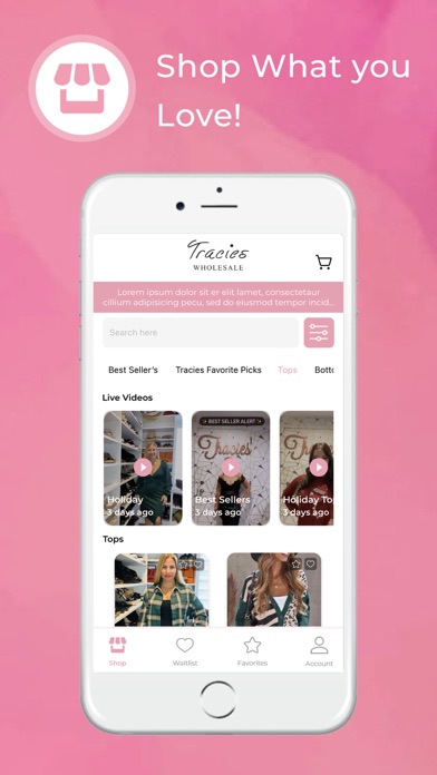 Tracies Wholesale Screenshot