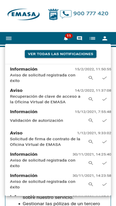 Oficina Virtual Emasa Screenshot