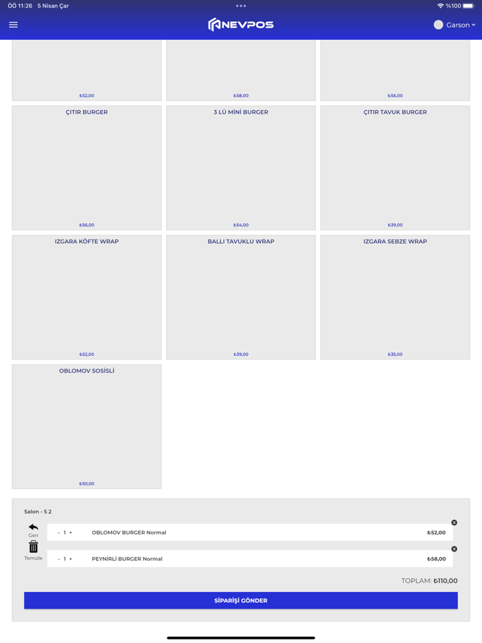 NevPOS - Restoran Pos Sistemi