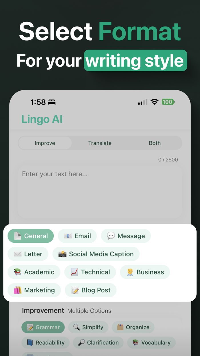 Lingo AI Improve and Translate