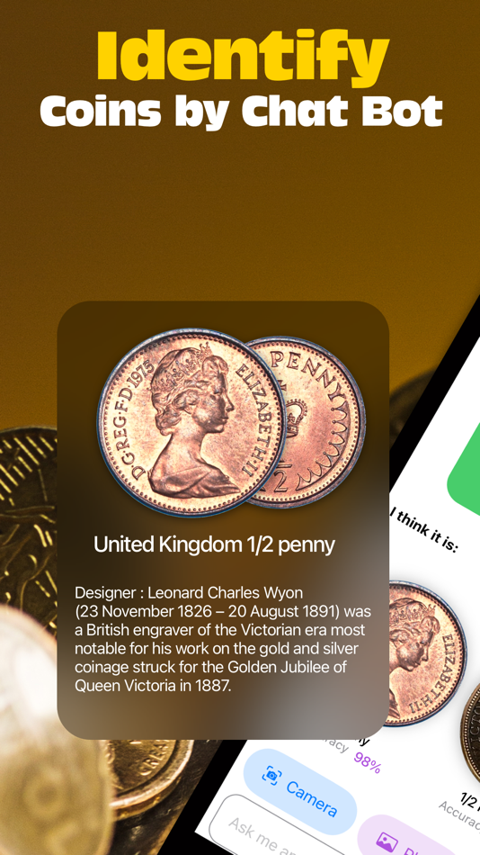 #1. CoinGenie: Identify Coins (iOS) Podle: Ha Vu Thi