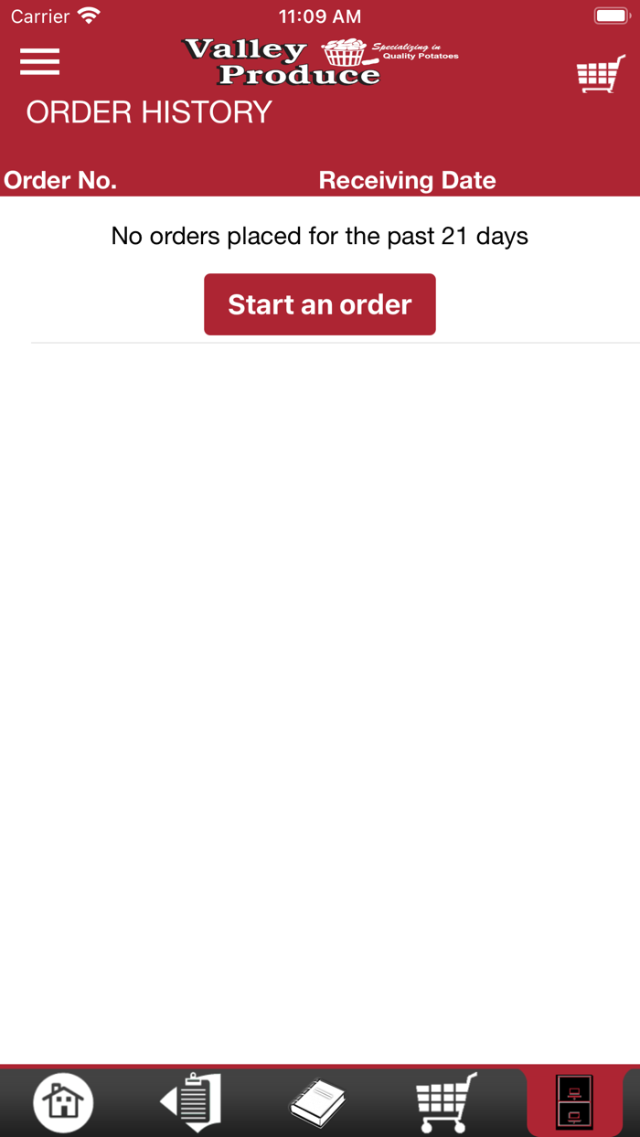 Valley Produce Mobile Ordering