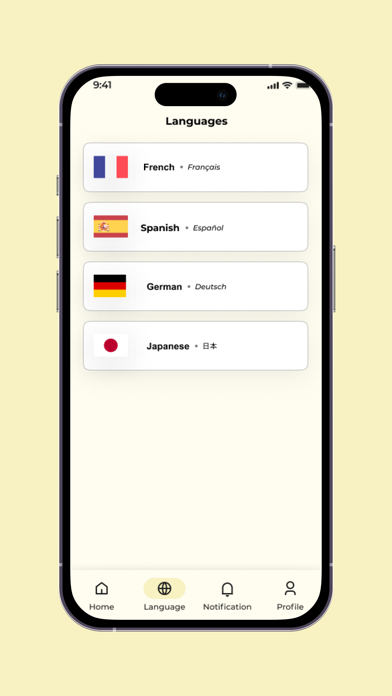 Project Language Screenshot