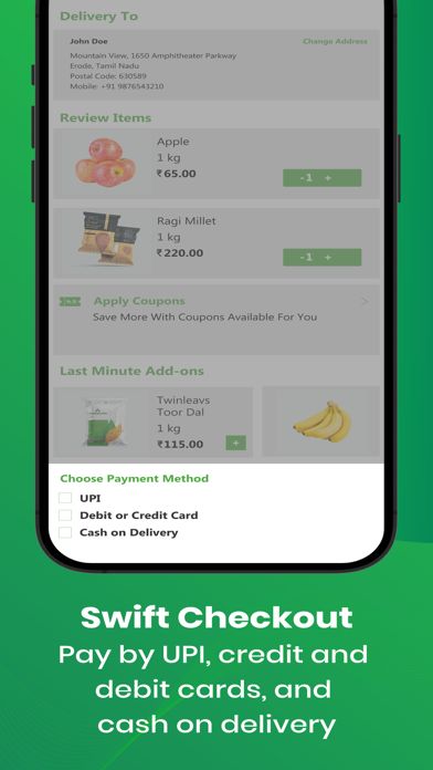 Twinleaves: Grocery App Screenshot