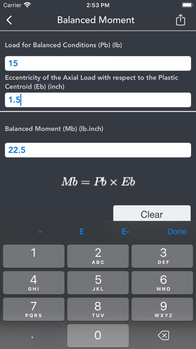 Column Construction Calculator Screenshot