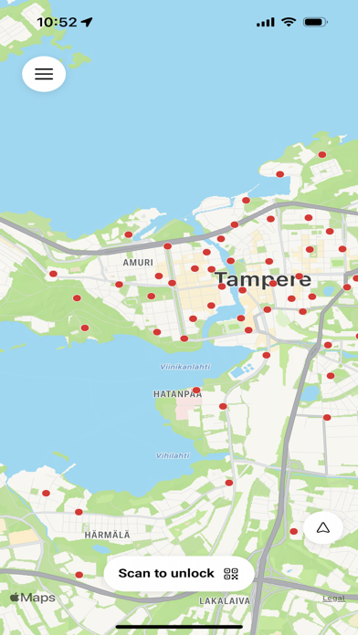 Tampereen kaupunkipyörät Screenshot