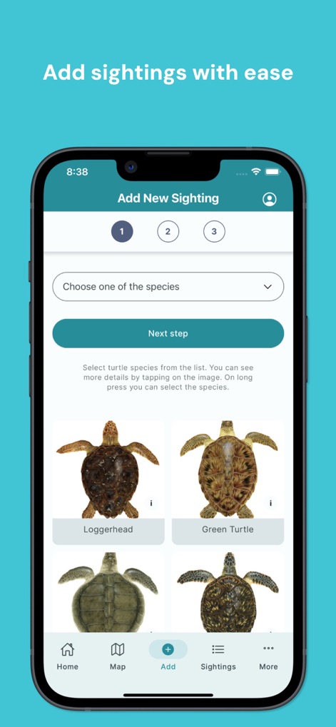 In-Water Sea Turtle Sighting - Education App | MWM