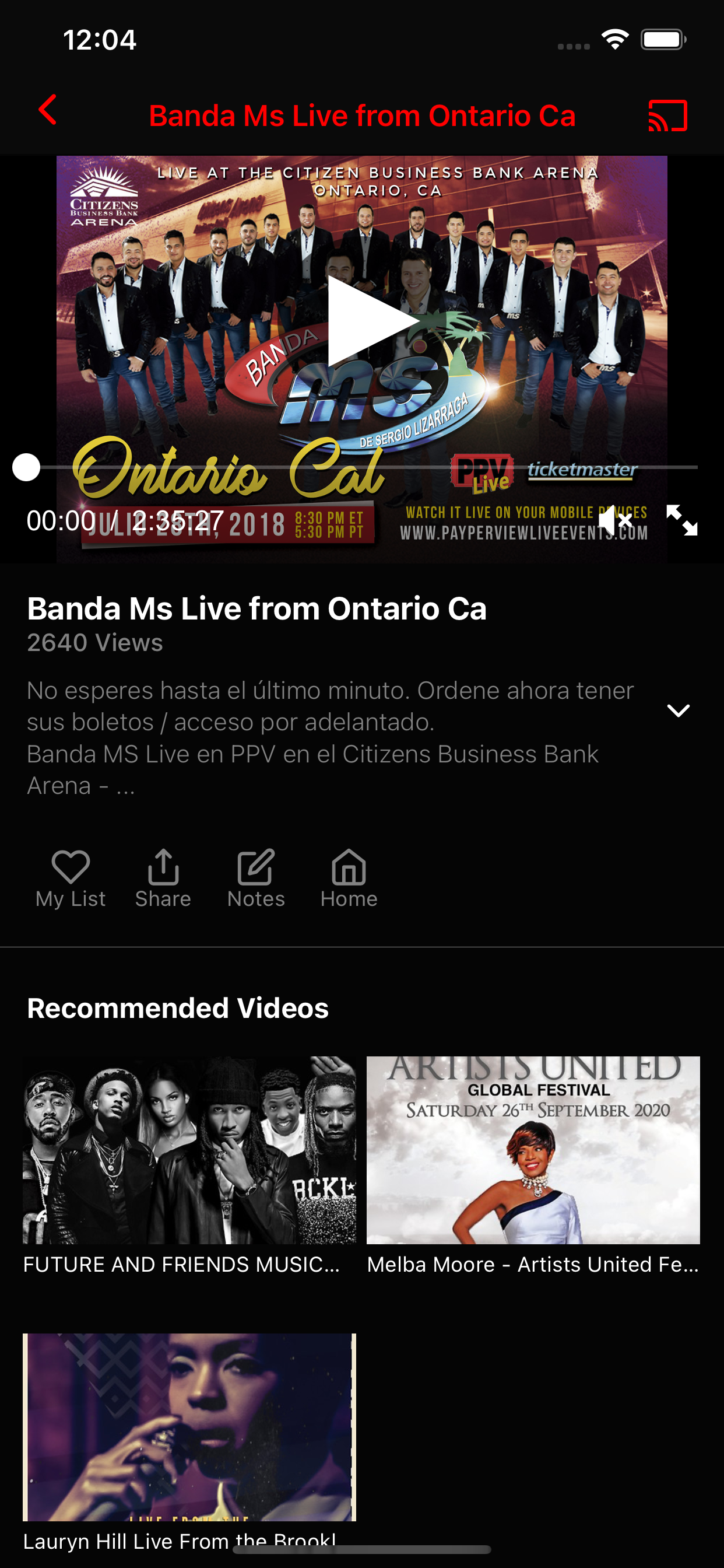 PPV LIVE EVENTS