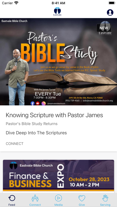 Eastvale Bible Church Screenshot