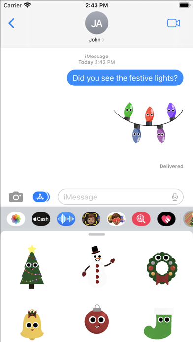 Winter Holiday Fun Stickers Screenshot
