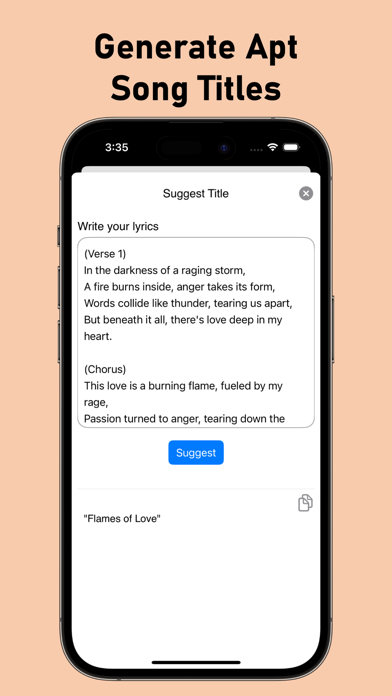 AI Lyric Generator Song Writer Screenshot