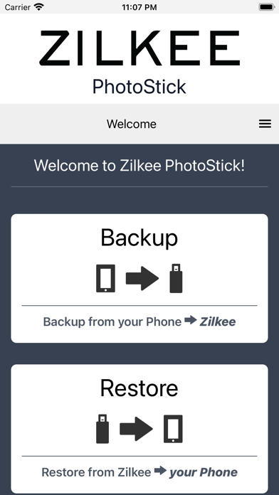 Zilkee PhotoStick Screenshot
