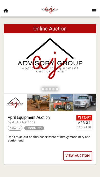 AJAG Auctions Screenshot