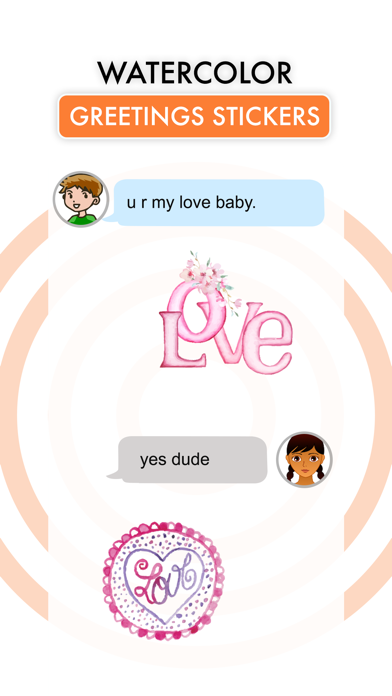 Watercolor Greetings Stickers Screenshot