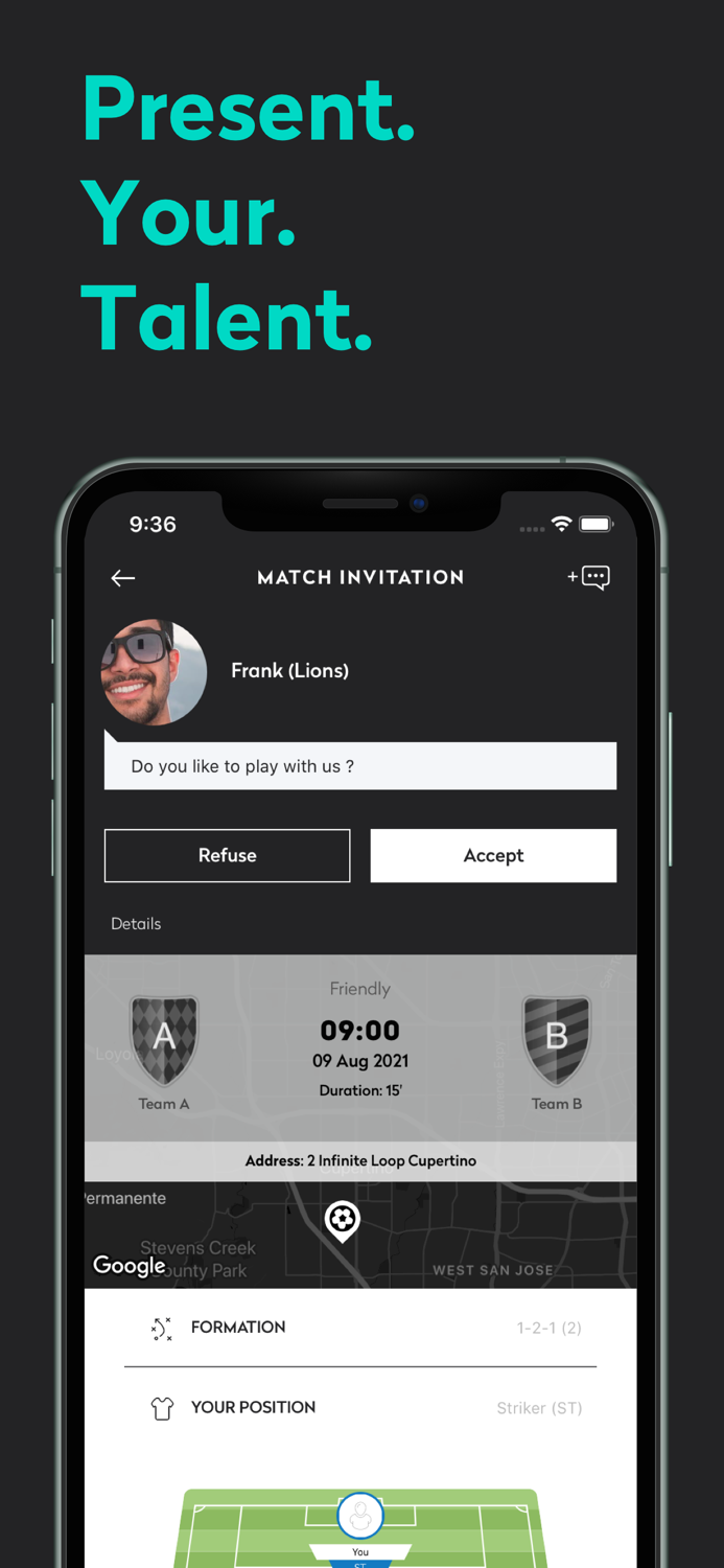 FOTBALR - Invite Create Play