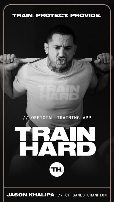 TRAIN HARD – Fitness App Screenshot
