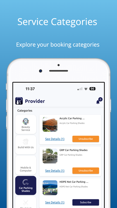 Repair Provider Screenshot