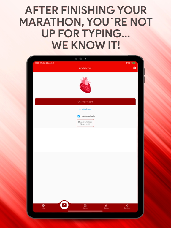 Hearth Rate Monitor App | HRM iPad screenshot 1 - Medical app