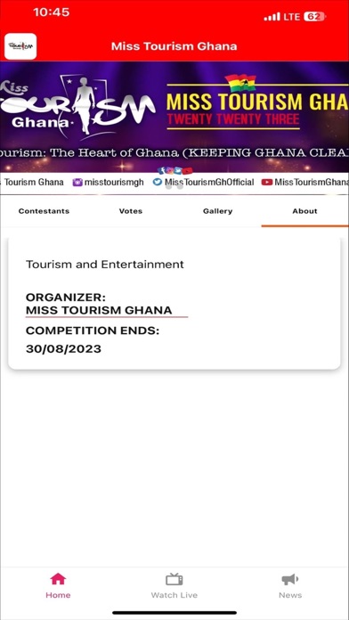 Miss Tourism Ghana Screenshot