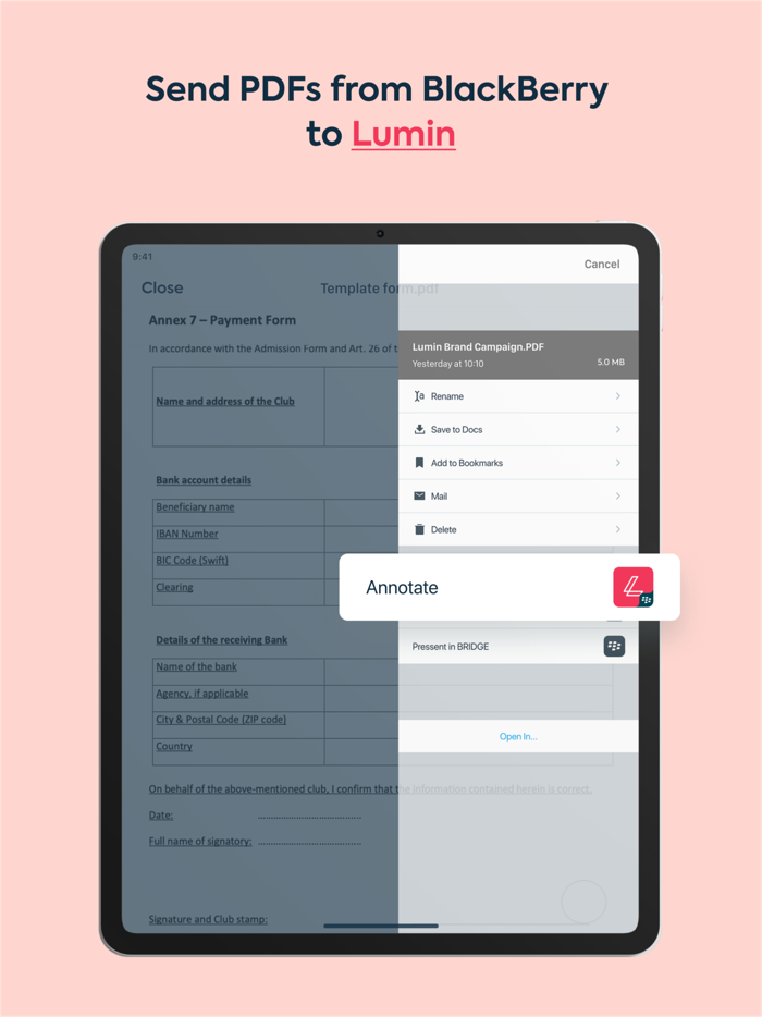 Lumin for BlackBerry