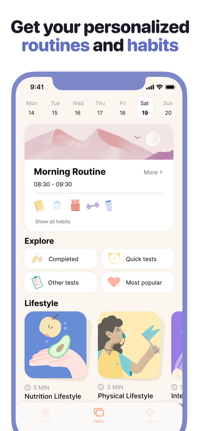 Luma — habits tests routines